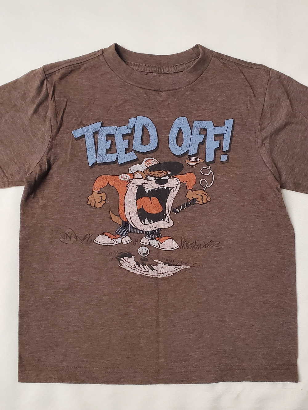Boy's S Old Navy Tazmanian Devil Brown Graphic Tee